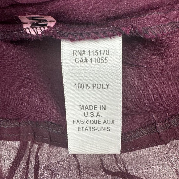 Komarov Womens M Midi Dress Semi Sheer Cocktail Dark‎ Romantic Whimsigoth Purple - Picture 6 of 9